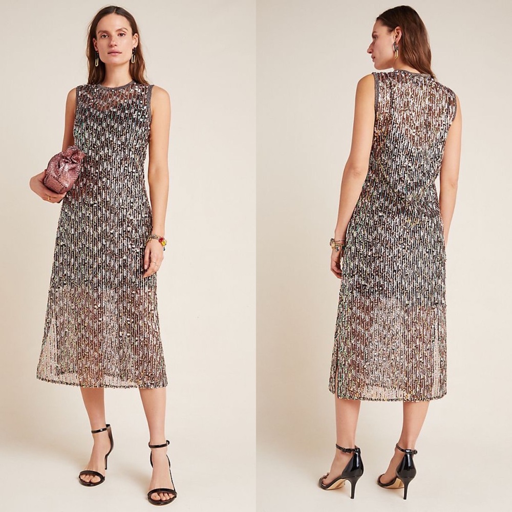 Corey Lynn Calter Sequined Swing Maxi Dress